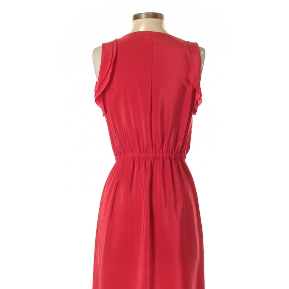 Ann Taylor Loft 100% silk Red dress - Picture 3 of 4